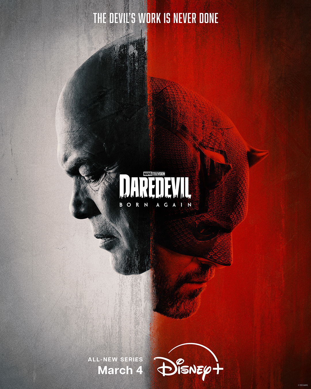 Daredevil Born Again Poster US : The Devil's Work is Never Done